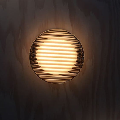 Luma Glow Round LED Wall Light with Milk Glass Shade for Soft Ambient Lighting