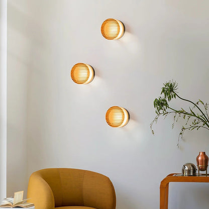 Luma Glow Round LED Wall Light with Milk Glass Shade for Soft Ambient Lighting