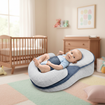 Snuggle Nest | Elevated Baby Lounger Cushion with Ergonomic Support