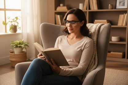 Adjustable Focus Reading Glasses for Near and Far Viewing Comfort