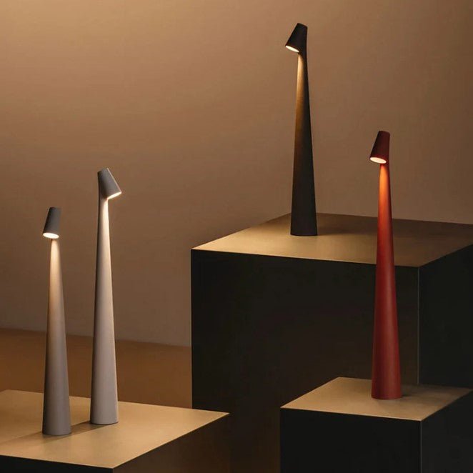 Rechargeable LED Table Lamp with Portable Dimmable Aluminum Design for Versatile Lighting