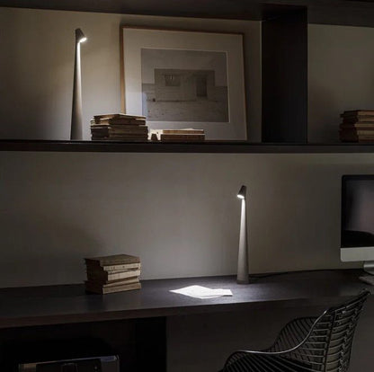 Rechargeable LED Table Lamp with Portable Dimmable Aluminum Design for Versatile Lighting