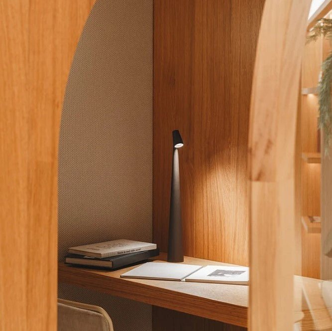 Rechargeable LED Table Lamp with Portable Dimmable Aluminum Design for Versatile Lighting