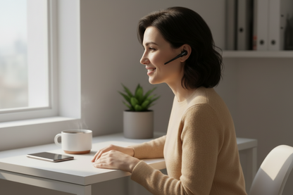 Clear Talk Bluetooth 5.1 Wireless Headset with Noise Cancelling Mic