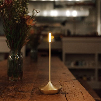 LED Candlelight Table Lamp with Dimmable USB Rechargeable Design for Portable Lighting