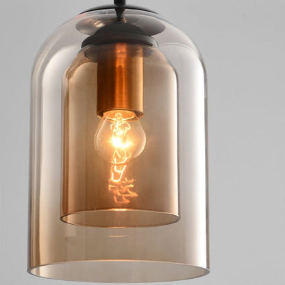 Colored Glass Pendant Light with Modern Hanging Design for Ambient Home Lighting