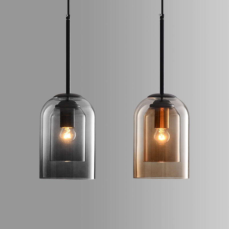 Colored Glass Pendant Light with Modern Hanging Design for Ambient Home Lighting