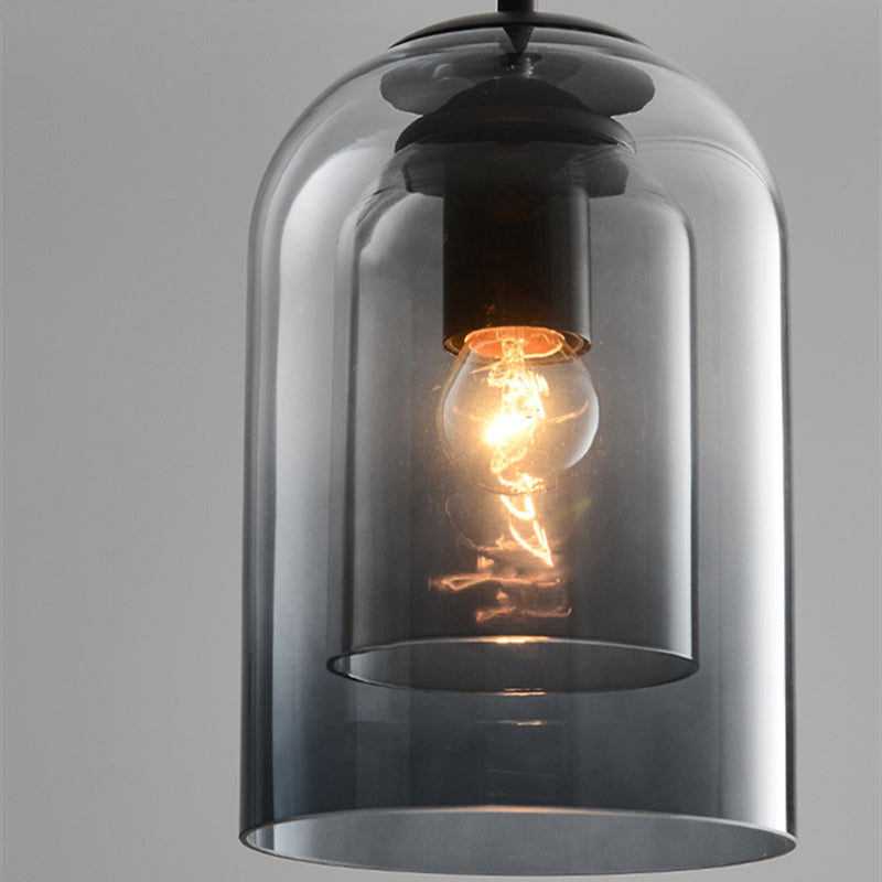 Colored Glass Pendant Light with Modern Hanging Design for Ambient Home Lighting