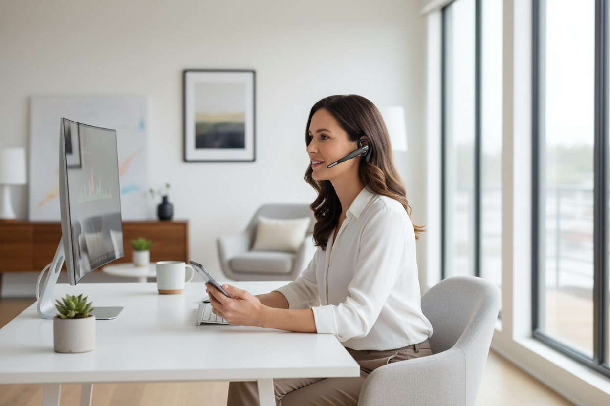 Clear Talk Bluetooth 5.1 Wireless Headset with Noise Cancelling Mic